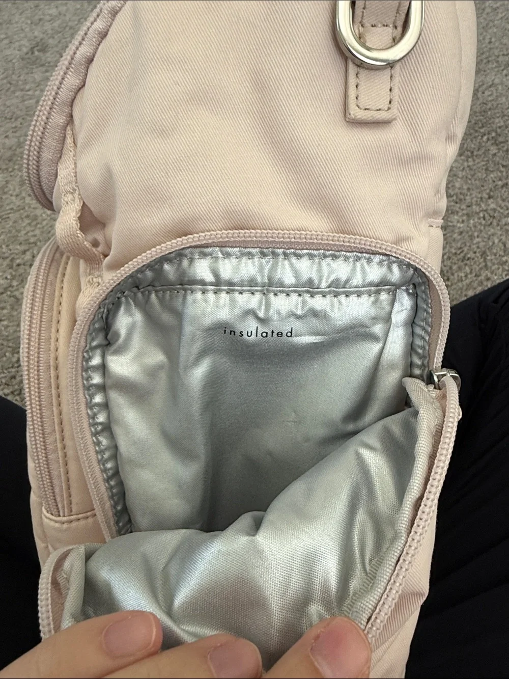 caraa baby diaper bag cream fabric backpack